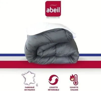 Zdjęcie produktu dla Kołdra Ciepła Dwukolorowa 240 x 260 cm, Biało Szara, 100% Poliester 350 gr/m²