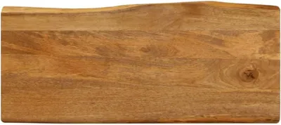 Produktbild von Tischplatte aus massivem Holz mit Baumkante 100x40x3,8 cm