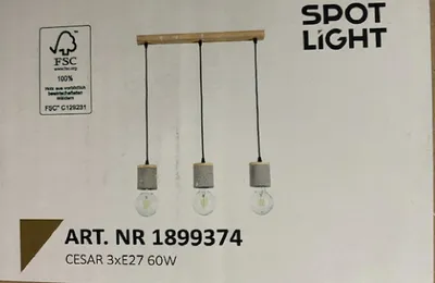 Produktbild von Pendel Lampe Leuchte Deckenlampe Deckenleuchte Holz 3 Flammig 71899374