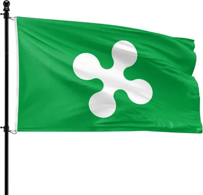 Imagen del producto de Bandera de Lombardía, 90 x 150 cm, de poliéster, para asta de bandera
