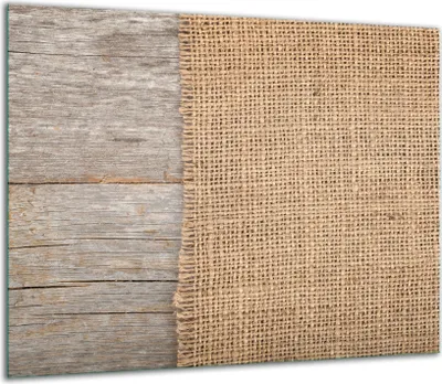 Produktbild von Herdabdeckplatten Glaskeramikkochfeld-Abdeckung Spritzschutz Glas 60x52cm Holz