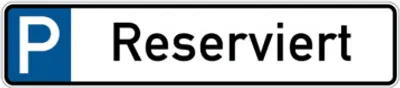 Produktbild von Dreifke® Parkplatzkennzeichen, P-Reserviert | Alu geprägt | 523x113 mm, 1 Stk