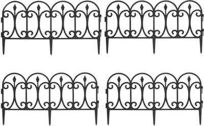 Produktbild von Durchbrochener Gartenzaun 4 Stück 60x30 cm