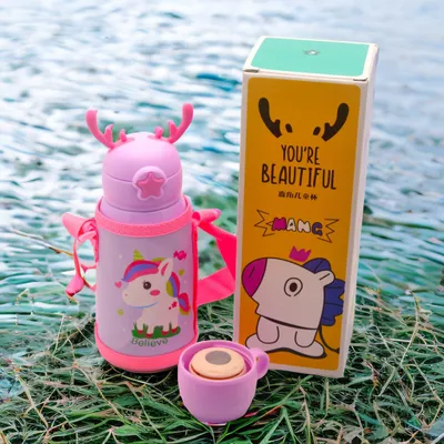 Trinkflasche 500 ml Einhorn Edelstahl 316 BPA-frei