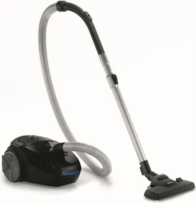 A vacuum cleaner is shown against a white background.