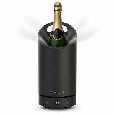 Produktbild von Grad No.1 – 2026 Black Edition Elektrischer Weinkühler | Tragbar | Präzise Temperaturkontrolle | Akku | Schwarz Matt