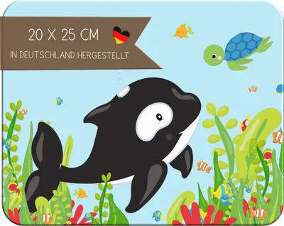 Produktbild von Kinder Frühstücksbrettchen Fische , Brettchen Kunststoff, 20x25 cm