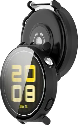 Produktbild von Etui ze szkłem do zegarka Bizon Case+Glass Watch do Huawei Watch GT 5 41 mm, czarne