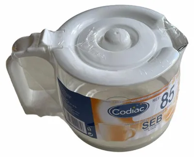 Produktbild von Codiac 340085 Glaskanne Ersatz für SEB Cafecity Ref. 89 67 02, Glas, Weiß