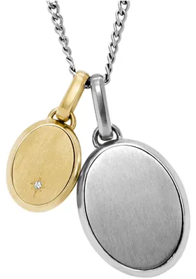 Immagine prodotto di Fossil JF04850998 Collana da uomo in acciaio inossidabile bicolore oro 56 cm