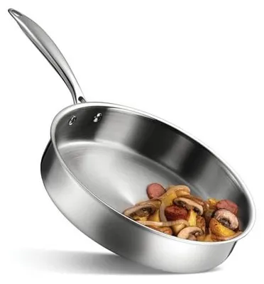 Zdjęcie produktu dla Patelnia indukcyjna 22 cm ze stali nierdzewnej 3 warstwowa antyadhezyjna