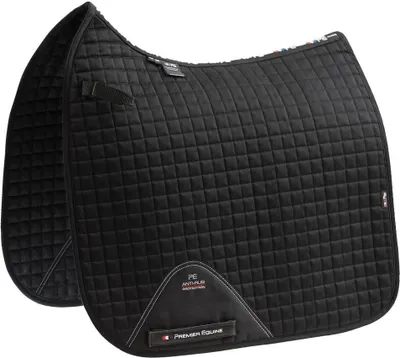 Zdjęcie produktu dla Premier Equine Cc Plain Bawełna Dressage Square Satteldecken Schwarz Full Schwarz Full