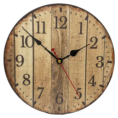 Wanduhr Holz 30 cm, geräuschlos, modern, für Wohnzimmer