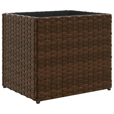 Produktbild von vidaXL Pflanzkübel Braun 36x30x32 cm Poly Rattan
