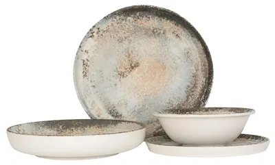 Produktbild von Rinart Geschirrset (Medium) - Obvara - 24 teilig - 6 Personen - Porzellan