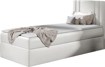 Produktbild von MIRJAN24 Boxspringbett Carmen Mini, Einzelbett mit Bettkasten für die Bettwäsche, mit Topper und Kopfteil (Soft 017, Größe: 100x200 cm, Seite: Rechts)