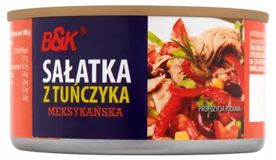 Zdjęcie produktu dla Sałatka z tuńczyka meksykańska B&K 0,185 kg