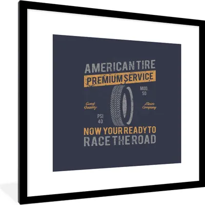 Produktbild von MuchoWow® MuchoWow® Gerahmtes Poster Jahrgang - Amerika - Band 40x40 cm - Poster mit zchwarzem Bilderrahmen - Poster - Plakat im Rahmen