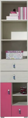 Produktbild von Kinderzimmerschrank Rosa / Weiß 190x45x40 cm