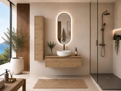 ORIGEN BATH FORMENTERA Badmöbel mit Aufsatzwaschbecken, 60 cm, Estepa
