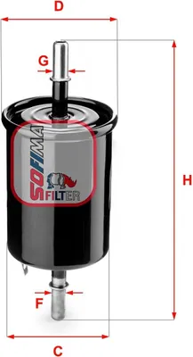 Produktbild von Kraftstofffilter SOFIMA S 1843 B für CHEVROLET MATIZ (M200, M250) Filtereinsatz