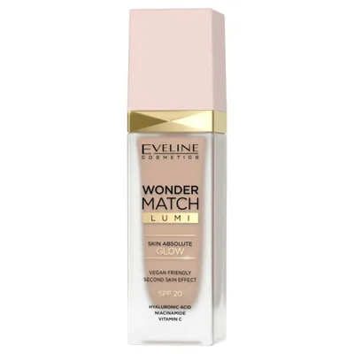 Obrázok produktu pre Eveline Cosmetics Wonder Match – make-up, lesklý finiš, krytie, Odtieň 20 - Nude
