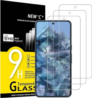 Produktbild von Panzer Schutz Glas für Google Pixel 8 Pro, 3 Stück, 9H Härte