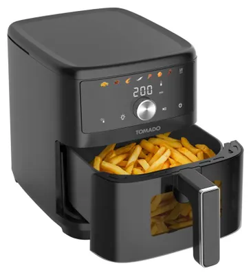 Produktbild von Tomado TAF6002B Heißluftfritteuse 6 Liter - Sichtfenster - 7 Programme