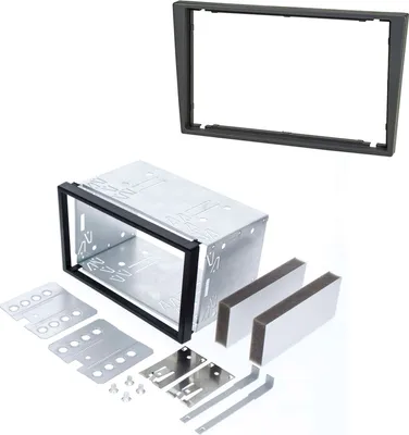 Produktbild von Audioproject A386.3-20 - Autoradio Radioblende SET Einbauschacht 2 DIN für Opel Agila Astra Corsa C Combo Omega Vectra Meriva Vivaro Zafira Suzuki Ignis Wagon R Einbaurahmen Blende Rauchgrau