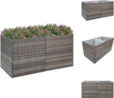 Obrázok produktu pre vidaXL Kvetináč sivý 157x80x80 cm polyratan - Kvetináče a sadenice