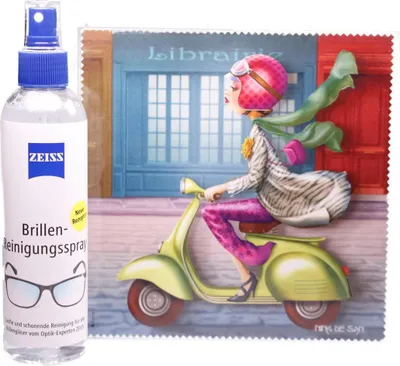 Produktbild von Mikrofasertuch "Rollerfahrerin" Größe 18,5*18,5 cm von La Kelnet