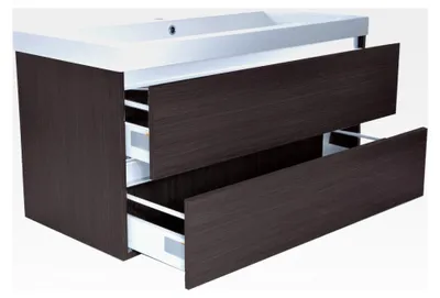 Produktbild von Waschbecken 1 Hahnloch 100x46 cm - Kunstmarmor weiß - Waschbecken für Unterschrank