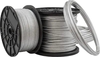 Produktbild von Drahtseil verzinkt  10mm 50 Meter   6x37 Stahlseil  DIN Seil
