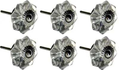 Produktbild von Nicola Spring Glasschrankknöpfe – Stern – 6er-Pack