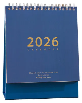 Produktbild von Tischkalender 2026 im Retro-Stil, dickes Papier, Zeitmanagement-Planer, Homeoffice, Schule, Tagesplaner