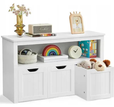 Produktbild von Kinderspielzeugschrank LHS380WB01, 102 x 60 x 30 cm, weiß