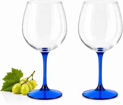 Produktbild von Design-Weingläser aus Kunststoff im 2er-Set – Tritan, bruchsicher und BPA-frei – 580ml Mehrweg-Weingläser, spülmaschinengeeignet – für Camping, Pool, Garten und Outdoor