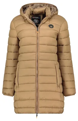 Imagen del producto de Parka para mujer, marca Geographical Norway, modelo ATIKAMAP, color marrón gris oscuro, talla XL (código: WZ5137F/GN-TAUPE)