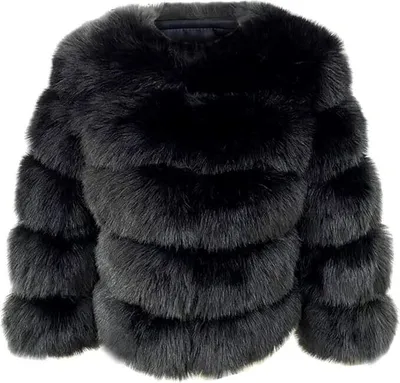 Immagine prodotto di Ladies Faux Fur Coat Short Faux Fur Winter Jacket Faux Fur Outerwear Unicoloured Thick Parka Winter Coat, Women , blu, M