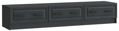 Zdjęcie produktu dla Szafka pod telewizor vidaXL, czarna, 147 x 34,5 x 27 cm, materiał drewnopochodny