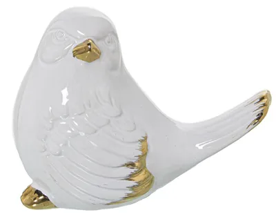 Dekorative Vogelfigur aus Keramik, mehrfarbig, 16x9x15 cm