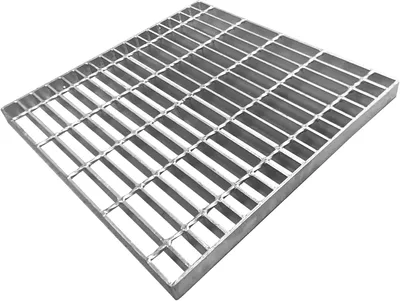 Ablaufrost 500x500 mm, verzinkter Stahl, quadratisch, für Entwässerung