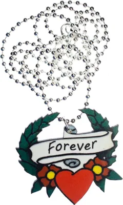 Produktbild von Herz Forever Halskette Kette 80cm Miniblings Holz gelasert Weihnachten Tattoo