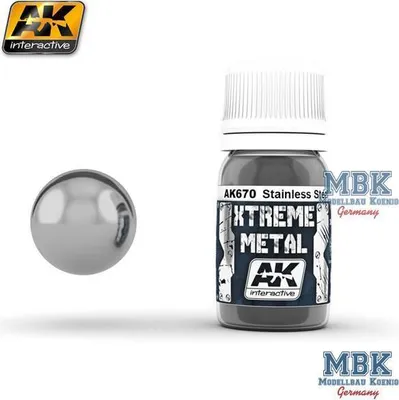 Image de AK Interactive S.L. AK-670 AK Xtreme Metal Acier inoxydable 30 ml