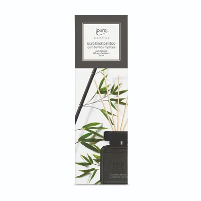 Produktbild von ipuro ESSENTIALS black bamboo, Duftflasche, Schilfaroma-Diffusor, 0,2 l
