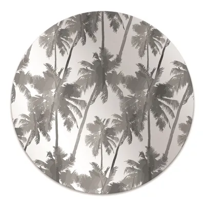 Produktbild von Rundmatte - Stuhlunterlage Bürostuhlunterlage - Rund Ø 100 cm - Bodenmatte - Fußmatte - Graue Palme
