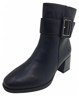 Imagen del producto de Remonte: Botas de mujer, estilo botín, con cremallera, color negro, para uso diario