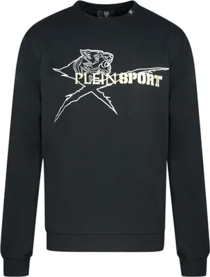 Image de Sweat-shirt à col rond pour homme Plein Sport, noir, style classique et sportif, taille S