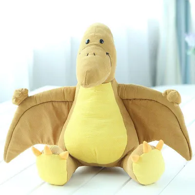 Produktbild von Pterodaktylus Kuscheltier aus weichem Cordstoff und Flanell, geruchsneutral und formstabil