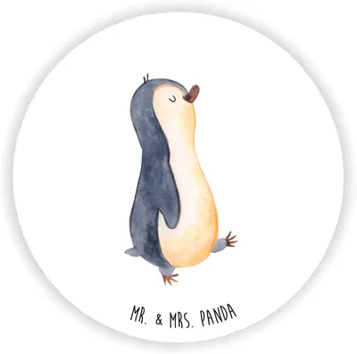 Produktbild von Mr. & Mrs. Panda Kühlschrankmagnet Pinguin marschieren - Weiß - Geschenk, Whiteboard Magnet, Familie, Kühlschrank, Stolz, Schwester, Pinguine, für fotos